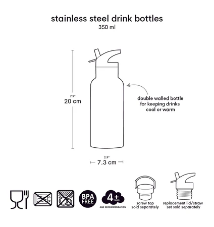 LLC 350ml Water Bottle - Unicorn Dreams
