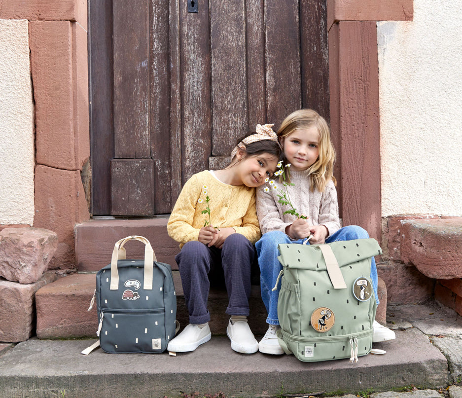 Lassig Mini Rolltop Backpack Navy Blue