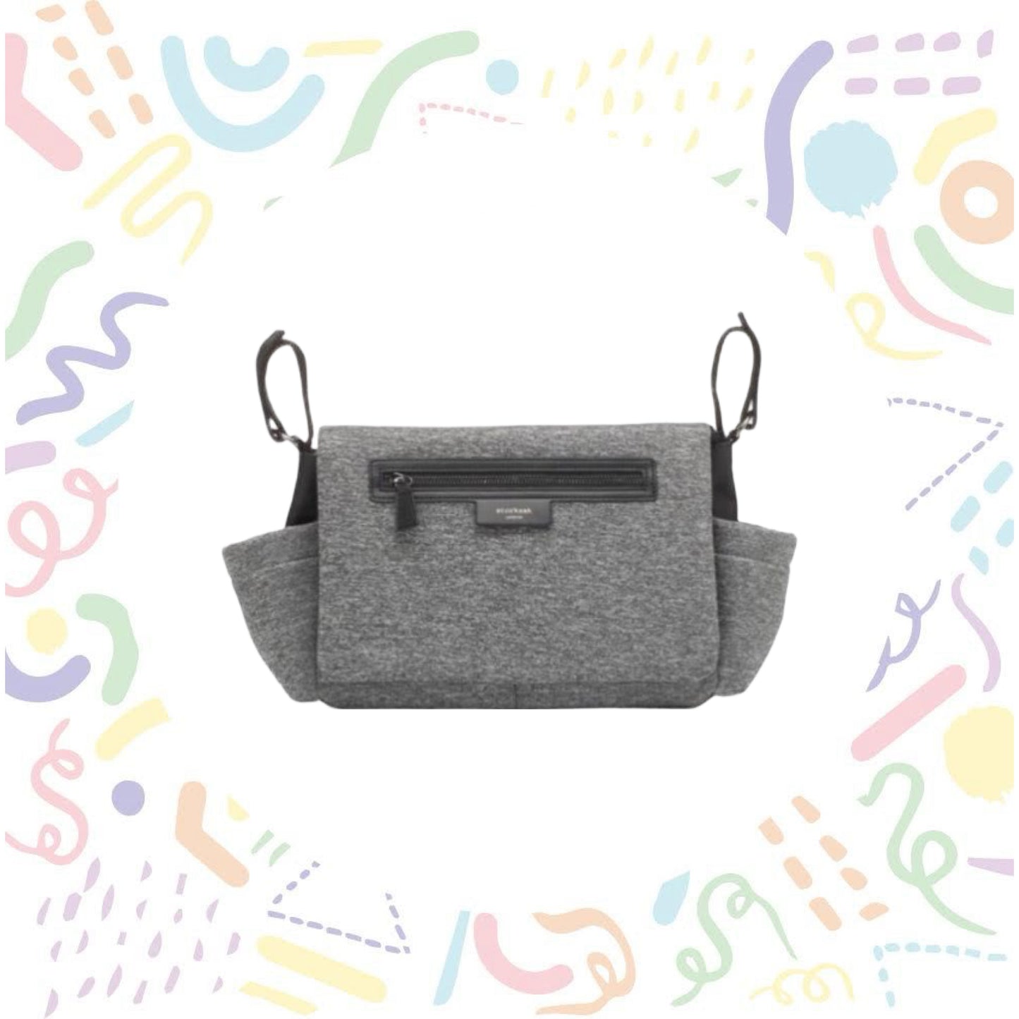 Stroller Organizer Luxe Grey Scuba