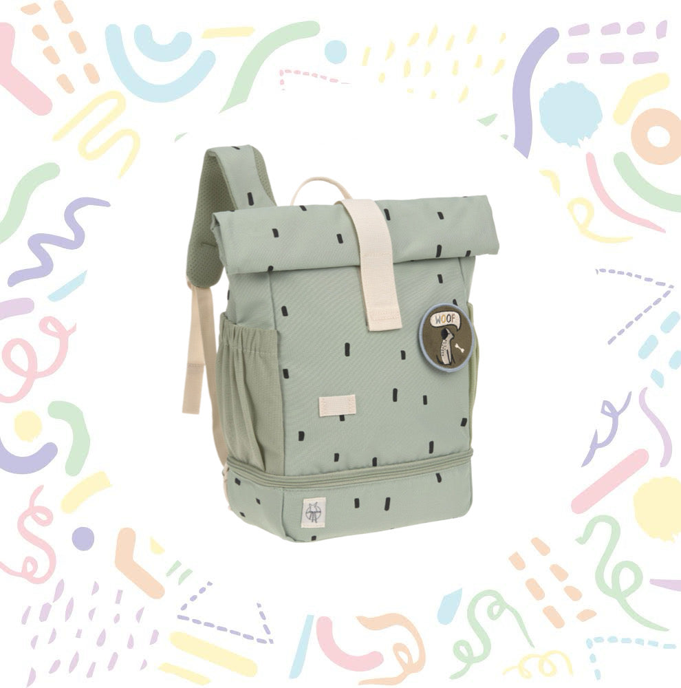 Lassig Mini Rolltop Backpack Olive Green