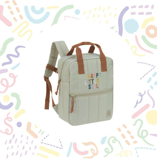 Lassig Mini Square Backpack Little Gang - khaki