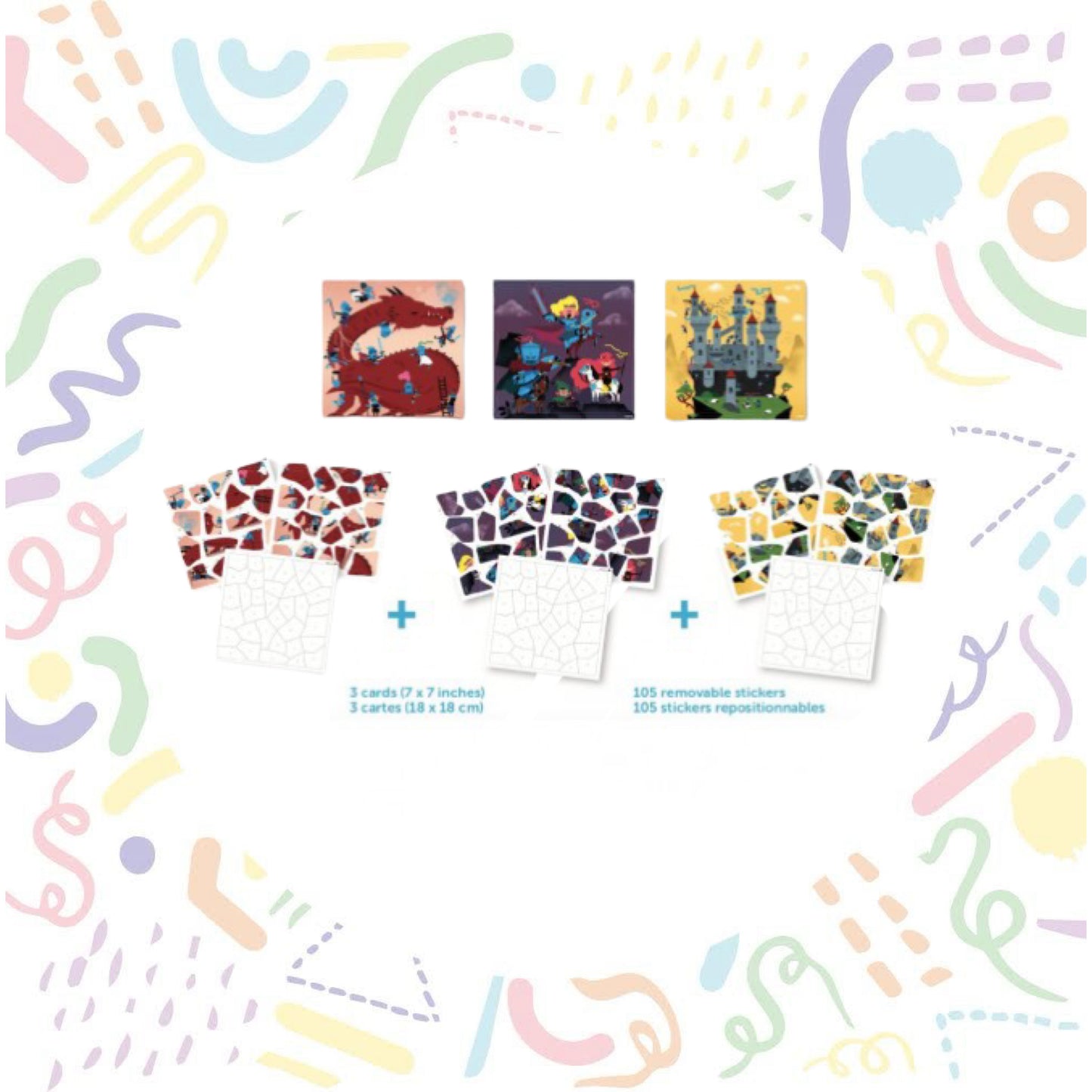 Dragons & Knights Sticker Cards