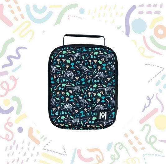 Montii Co Lunch Bag - Black Dinosaur