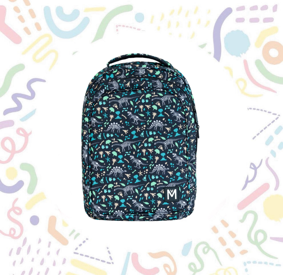 Montii Co Junior BackPack Black Dinosaur
