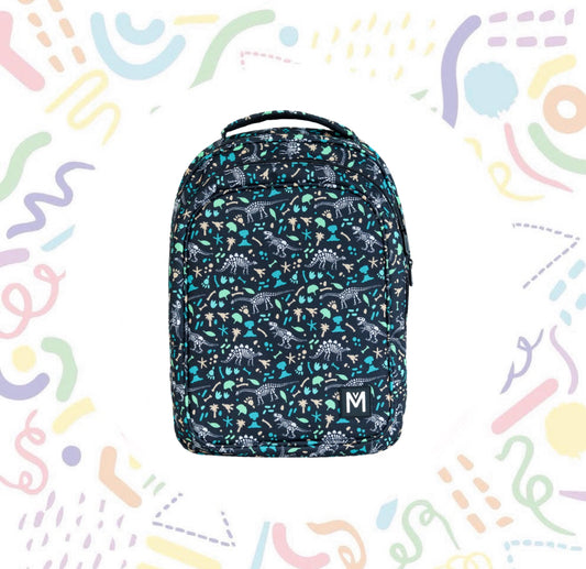 Montii Co Junior BackPack Black Dinosaur