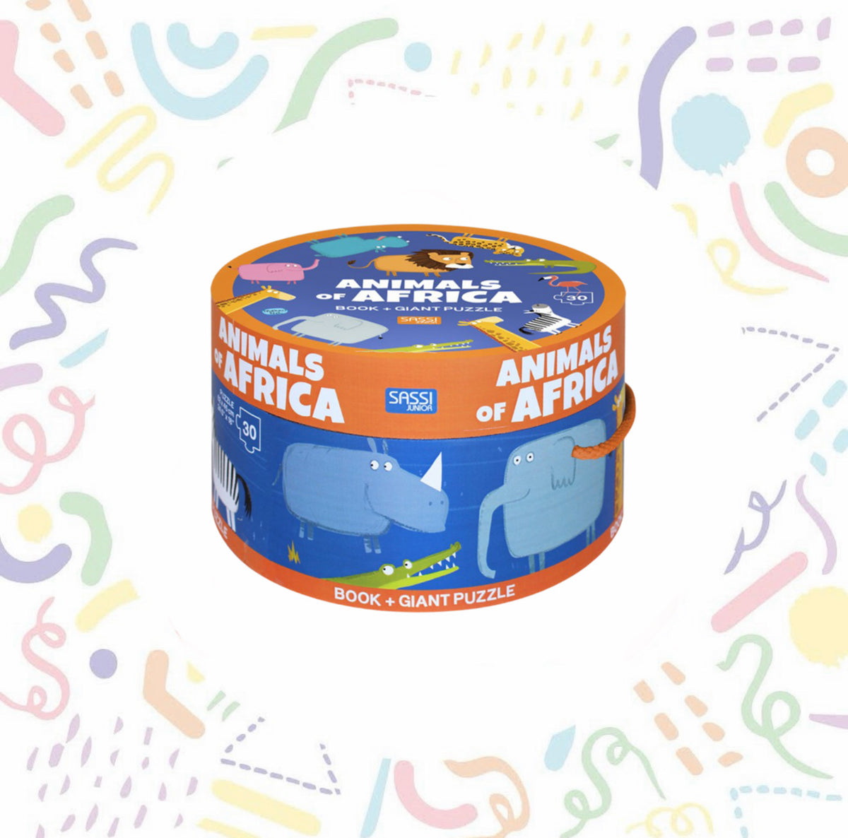 Animals of Africa Giant Puzzle and Book