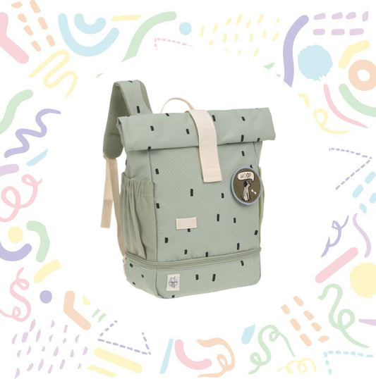 Lassig Mini Rolltop Backpack Olive Green
